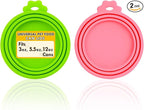 Lydia’s Deal Pet Food Can Covers 2-Pack, Universal Size – One Lid Fits 3 Pet by LydiasDeal