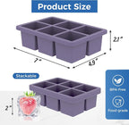 mossime Silicone Ice Cube Tray: 2pack Square Whiskey Large Ice Cube Molds - Image 7