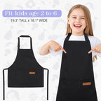 2 Pack Stripes Kids Apron, Kids Cooking Aprons - Image 4