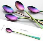 IQCWOOD Rainbow Long Handle Iced Tea Spoons, 9-Inch Ice Cream Coffee Stirring - Image 5