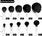 Measuring Cups and Spoons Set of Huygens Kitchen Gadgets 10 Pieces, Stackable - Image 2