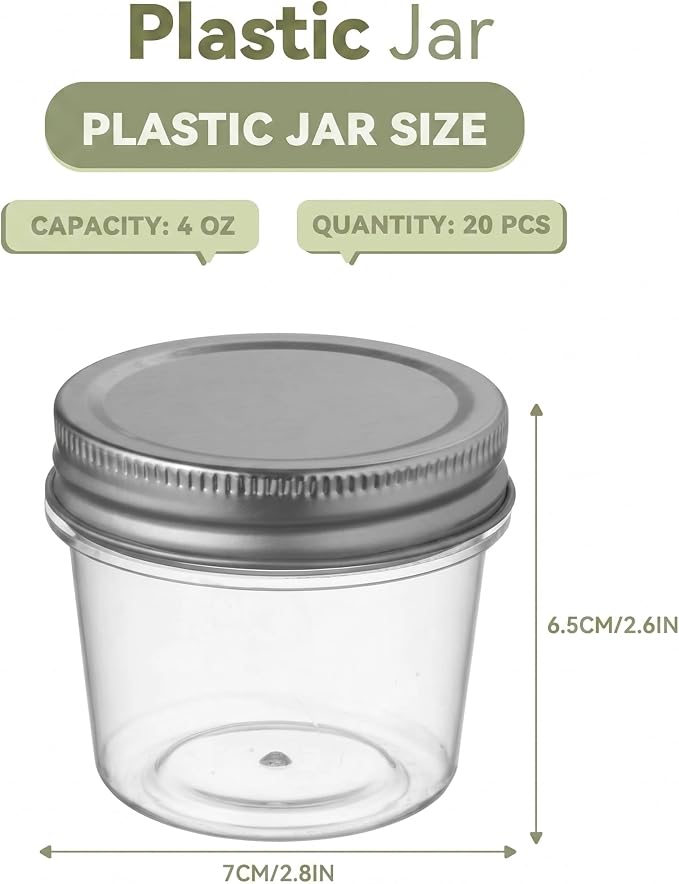 novelinks 4 oz Small Plastic Jars - Image 2