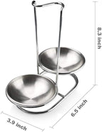304 Stainless Steel Double Ladles Holder Vertical Spoon Rest Cooking Utensils - Image 4