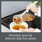Tovolo Flex Core Silicone Ladle BPA Free Oyster Gray Deep Silicone Soup Ladle - Image 2