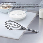 Silicone Whisk set of 3, 8+10+12in Kitchen Balloon Wire Whisks, Hand Egg Mixer - Image 5