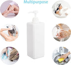 Pump Bottle, Refillable Plastic Empty Lotion Soap Dispenser Liquid Container - Image 3