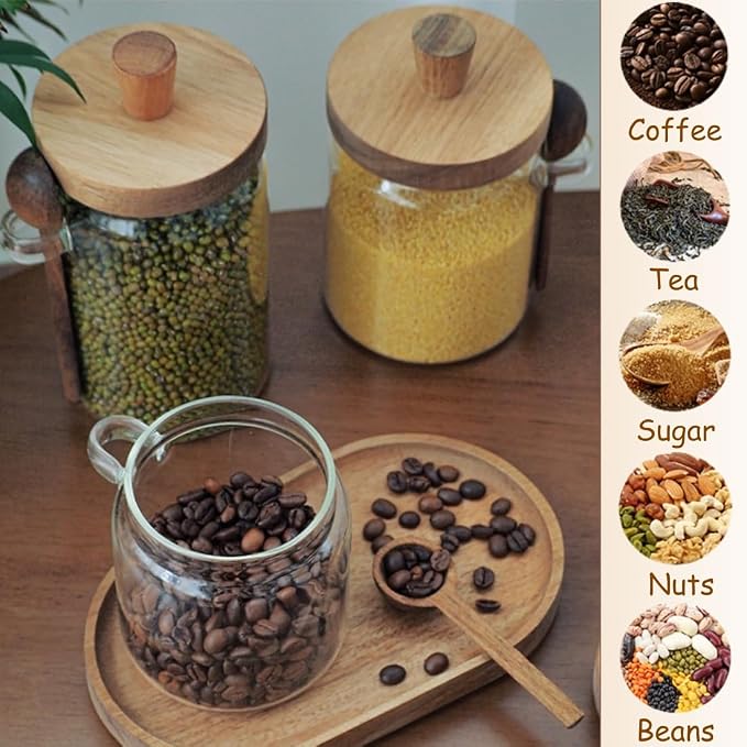 ANSQU Set of 2 Glass Food Storage Jars - Image 3