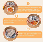 Ouliget Repeatable Film Insulation Cover, Aluminium Foil Elastic Food Bowl - Image 4