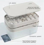 Ice Cube Tray Set with Lid & Bin, 2 Silicone Trays, Easy-Release, Leak-Proof - Image 7