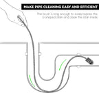 Flexible Drain Brush, 66 Inch Long Double Ended Hose Pipe Cleaners and 58 Inch - Image 8