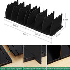 SPACEKEEPER Shelf Divider for Closet, 2 Pack Adjustable Purse Organizers - Image 2