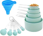 Measuring Cups and Spoons Set of Huygens Kitchen Gadgets 10 Pieces, Stackable by Huygens