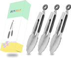 HINMAY Small Stainless Steel Serving Tongs 7-Inch Mini Food Tongs - Image 7
