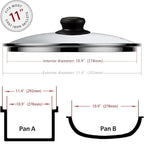 11 Inch Pan Lid Tempered Glass Pot Lid Replacement Glass Cover - Image 2