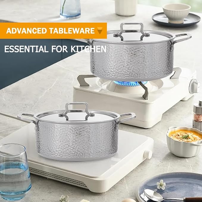 Vivicreate Tri-Ply Stainless Steel Stockpot – Deep Cooking Pot - Image 6
