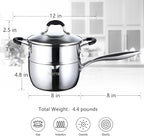 SLOTTET 3.5 Quart Stainless Steel Saucepan - Image 6