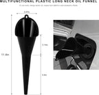 Oil Funnel, Plastic Long Neck Multi-Purpose Spill Saver Funnel, Engine Oil - Image 2