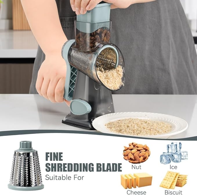 KEOUKE Rotary Cheese Grater Hand Crank Transparent - Image 4