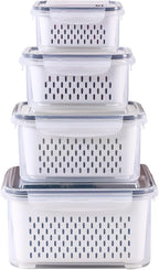 4 Pack Large Fridge Food Storage Container Set by Ronanemon