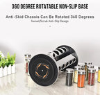 EBIZ&TECH 20-Jar Stainless Steel Rotating Spice Rack - Image 2