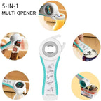 Jar Opener for Weak Hands - 5 in 1 Multi Function Can Opener Bottle Opener Kit - Image 3