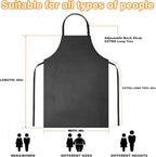 Gotega 4 Pack Waterproof Rubber PVC Apron Adjustable Dishwasher Apron-Women Men - Image 2