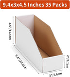 ZBEIVAN Cardboard Storage Bins Boxes 35 Packs 9.4x3x4.5 Inches, Easy Assembly - Image 2