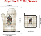 Funny Owl Oven Mitts and Pot Holders Sets of 3 Kitchen Hot Pads Cute Buffalo - Image 4
