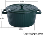 WHJY Green Colorful Ceramic Casserole Dish - Image 2