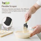 Silicone Spatula Set, Food Grade Rubber Spatula-4 Piece Nonstick Rubber Spatulas - Image 3