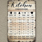Farmhouse Rustic Kitchen Signs Wall Decor Funny Kitchen Conversion Chart Metal Tin Sign Rustic Style Pantry Home Decor 8x12 Inch - Image 5