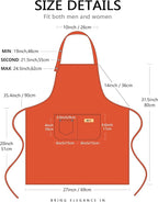Yuubin Extra Large Aprons for Men Adjustable Button Apron - Image 6
