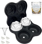 CAMKYDE Rose Ice Cube Tray 2.5 Inch, 4 Cavity Silicone Rose Ice Cube Mold by CAMKYDE