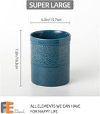Fun Elements Kitchen Utensil Holder, 7.2" Super Large Utensil Crock Heavy and - Image 4