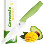 Durable Ceramic Knife for Chopping Vegetables & Fruits, 4” Non-Reactive and by VegItPro