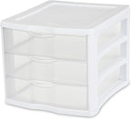 Sterilite 4-Pack 3 Drawer Unit, Stackable Plastic Organizer - Image 6