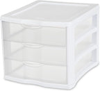 Sterilite ClearView Compact Stacking 3 Drawer Storage Organizer System - Image 6