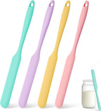 4 Pcs Silicone Jar Spatula Set, Sourdough Spurtle, Jar Scraper, Long Handle by Unknown