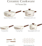 CAROTE Ceramic Cookware Sets, Pots and Pans Set Non stick, Non Toxic Healthy - Image 3