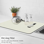 Bloss Coffee Mat / Drying Mat Off White, Absorbent / Hides Stains / Rubber - Image 6