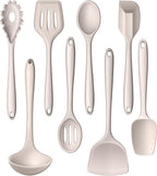 LIANYU 8Pcs Kitchen Cooking Utensils Set, Silicone Cooking Utensil Set by LIANYU