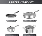 COOKER KING 7 PCS Stainless Steel Cookware Set, Pots and Pans Set Non Stick - Image 6