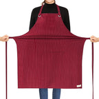 ROTANET Stripe Stretch Apron for Men Women Chef Big and Tall Large Striped by ROTANET