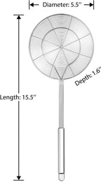 Hiware Solid Stainless Steel Spider Strainer Skimmer Ladle - Image 2