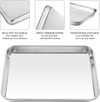 Baking Sheet with Cooling Rack Set, Deedro Stainless Steel Cookie Sheet Baking - Image 3