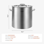 VEVOR Stainless Steel Stockpot, 53 Quart Large Cooking Pots, Cookware Sauce Pot - Image 7