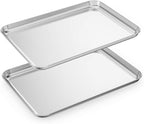 Baking Sheets Set of 2, HKJ Chef Cookie Sheets 2 Pieces & Stainless Steel by HKJ+Chef