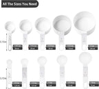 Measuring Cups and Spoons Set of Huygens Kitchen Gadgets 10 Pieces, Stackable - Image 2