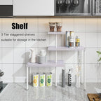 Countertop Organizer Organization 3 Tier Kitchen Corner Shelves Adjustable - Image 3