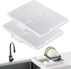 Silicone Dish Drying Mat for Kitchen Counter, Dish Drying Pad, Non-Slip Drain by COPLIB